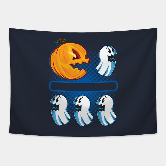 Ghost chaser! -PACMAN Tapestry by MatamorosGraphicDesign