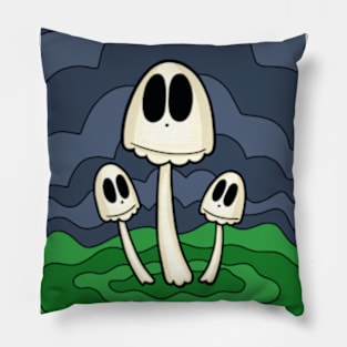 Ghost Choral Mushrooms (Not A Real Mushroom) Pillow