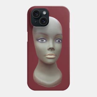 Fashion Mannequin Doll Wig Head Phone Case