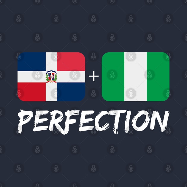 Dominican Plus Nigerian Perfection Mix Heritage Flag Gift by Just Rep It!!