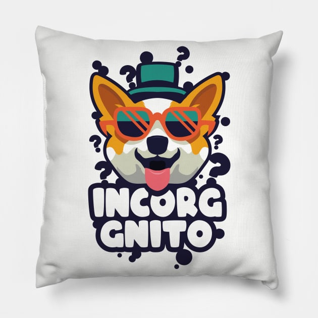 Corgi Spy  Dog Pillow by TPlanter