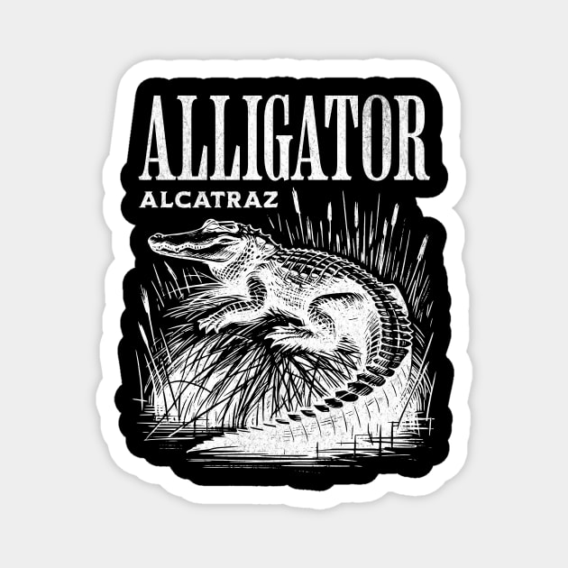 Alligator-Alcatraz | Florida-Everglades-Parody-Design Magnet by ArtistTee ⭐⭐⭐⭐⭐