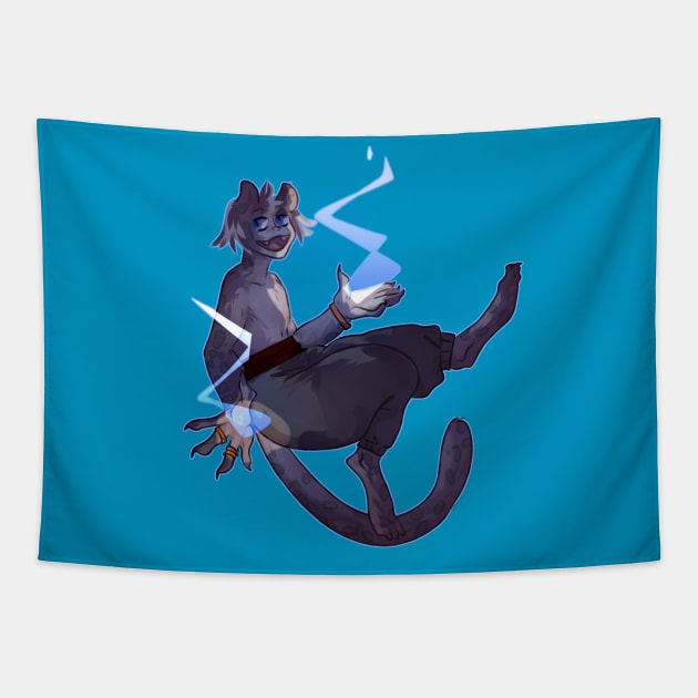 Furry cat Tapestry by LaSark