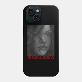 RIHANNA BLACK WHITE Phone Case