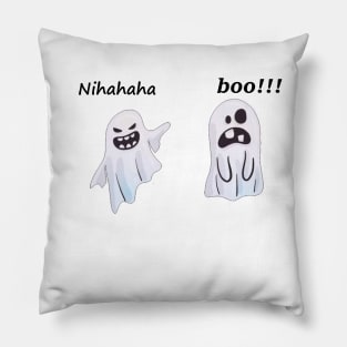 a stupid ghost who is not scary Pillow