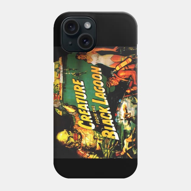 Classic Universal Horror Movie Poster - Creature from the Black Lagoon Phone Case by Starbase79