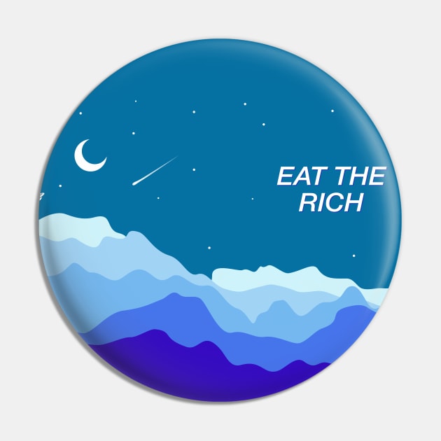 Eat The Rich - Communist Socialist Pin by Football from the Left