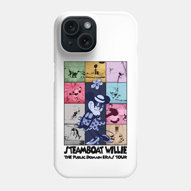 Steamboat Willie The Public Domain Eras Tour - 3 Phone Case by Megadorim