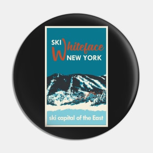 Whiteface Mountain vintage ski poster Pin
