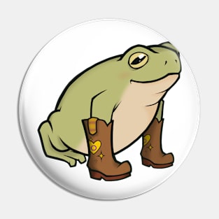 Intersex Pride Cowboy Boots Frog Pin