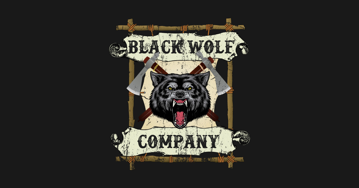 Black Wolf Company, distressed Frontier TShirt TeePublic