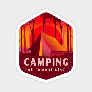 Camping retirement plan Magnet