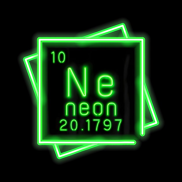 Neon Element Chemistry Periodic Table Science Nerd Kids Boys by Namatustee