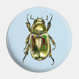 Golden Sacred Scarab Pin