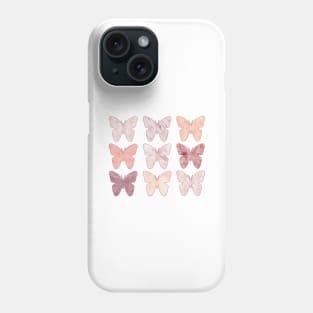 Mixed berry marble butterflies Phone Case