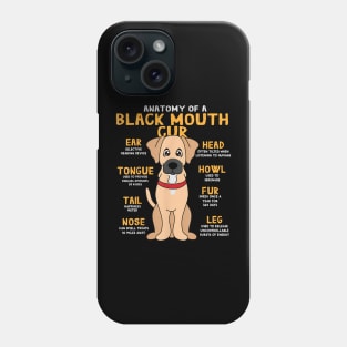 Black Mouth Cur Anatomy  Dog Mom Dad Cute Phone Case