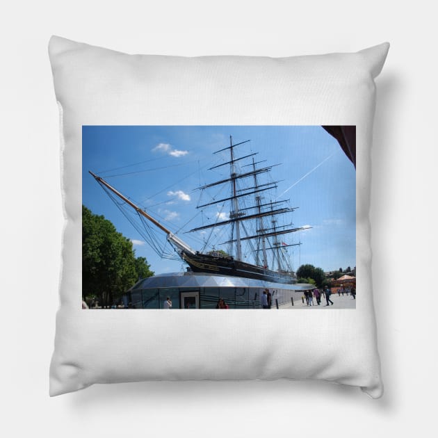 Cutty Sark at Greenwich London Pillow by fantastic-designs