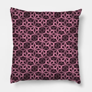 Geometric Flower Petal Pattern (Rose Gold) Pillow