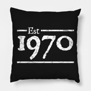 Est 1970 50th Birthday Gift Pillow