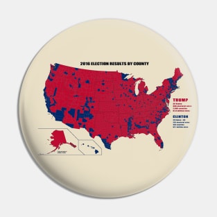 2016 Election Results by County Pin