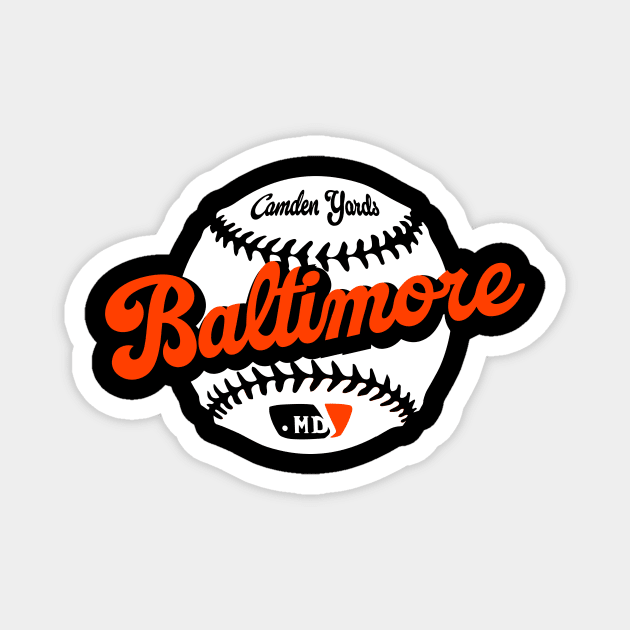 Baltimore Baseball Magnet by Throwzack