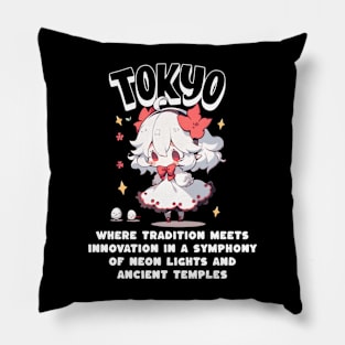 Tokyo t shirt Pillow