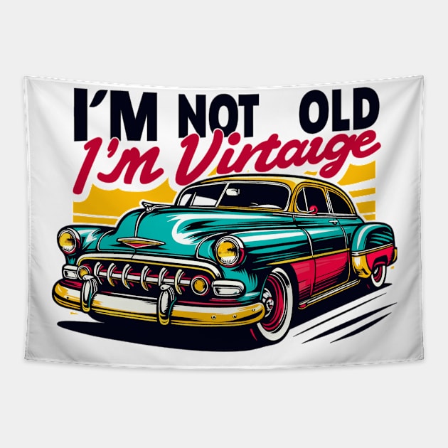 Vintage car Tapestry by Vehicles-Art