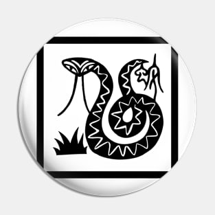 12 Zodiac Animal Signs Paper Cutting Snake Pin