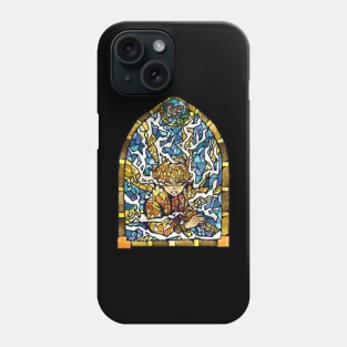 Anime Illustration Zenitsu Demon Slayer Stained Glass Style Phone Case