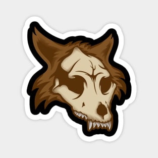 Wolf skull brown Magnet