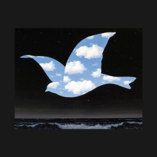 Rene Magritte Bird on Cloud T-Shirt