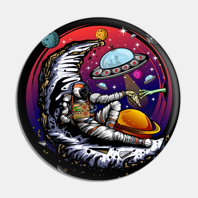 Space Moon Cheese Pin by adamzworld