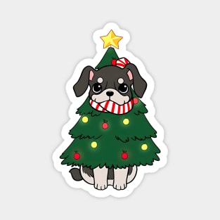 Bulldog Christmas Tree Magnet