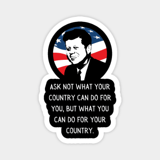 John F Kennedy Quote JFK Inauguration 2021 Gift Magnet