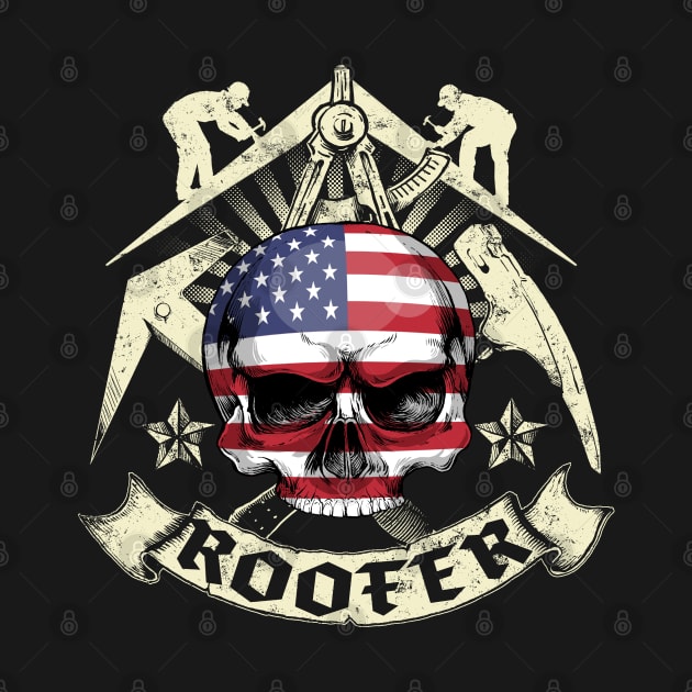 USA Roofer Logo by Black Tee Inc