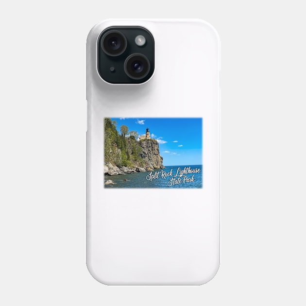 Split Rock Lighthouse State Park & Lake Superior Phone Case by gorff