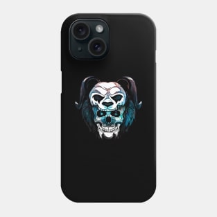 Blue Gothic Panda Skull Phone Case