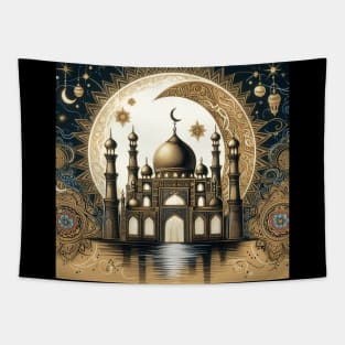Under the Moonlight: Celebrating Eid Mubarak Tapestry
