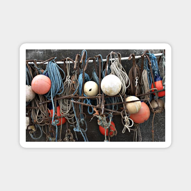 Fishing equipment, Sheringham, Norfolk, UK Magnet by richflintphoto