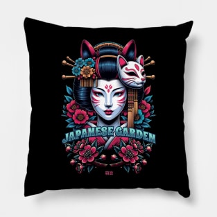 Geisha Japanese Gardening Pillow