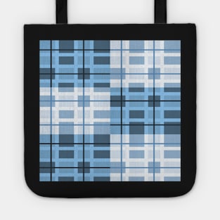 Blue plaid Tote