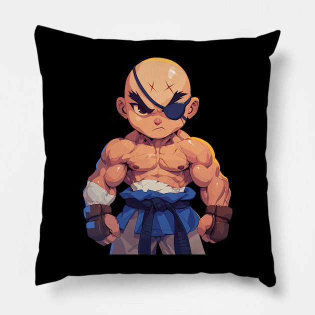 Street Fighter Sagat Art Pillow by peculiarbutcute