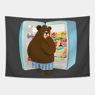 Dalston Bear Caught Stealing From Fridge Tapestry