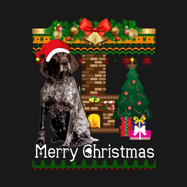 Ugly Christmas Sweater German Shorthaired Pointer by LaurieAndrew