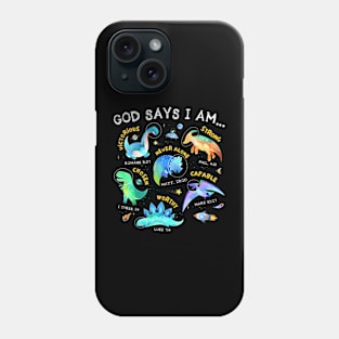 Outer Space Dinosaur Bible Christian Kids Phone Case