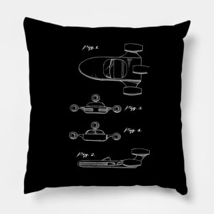 Ariel Space Toy Vintage Patent Drawing Pillow