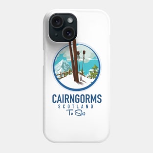 Cairngorms scotland to ski logo Phone Case