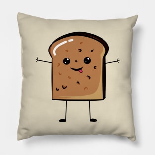 Cute Kawaii Banana Bread Graphic Pillow