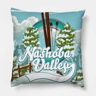 Nashoba valley westford, massachusetts ski poster Pillow