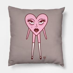 The Heart Puff Girl Pillow